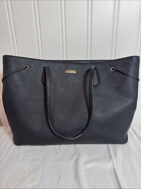 kate spade Black Saffiano Tote with Gold Hardware
